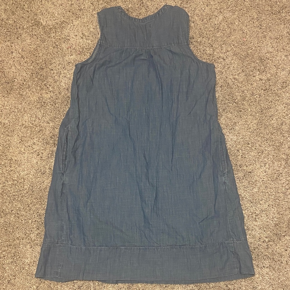 Sonoma Women’s Blue Pintuck Sleeveless Tunic Dress 100% Cotton Medium - Picture 3 of 3